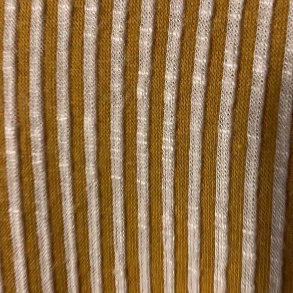 Like new yellow and white striped top - Picture 2 of 6